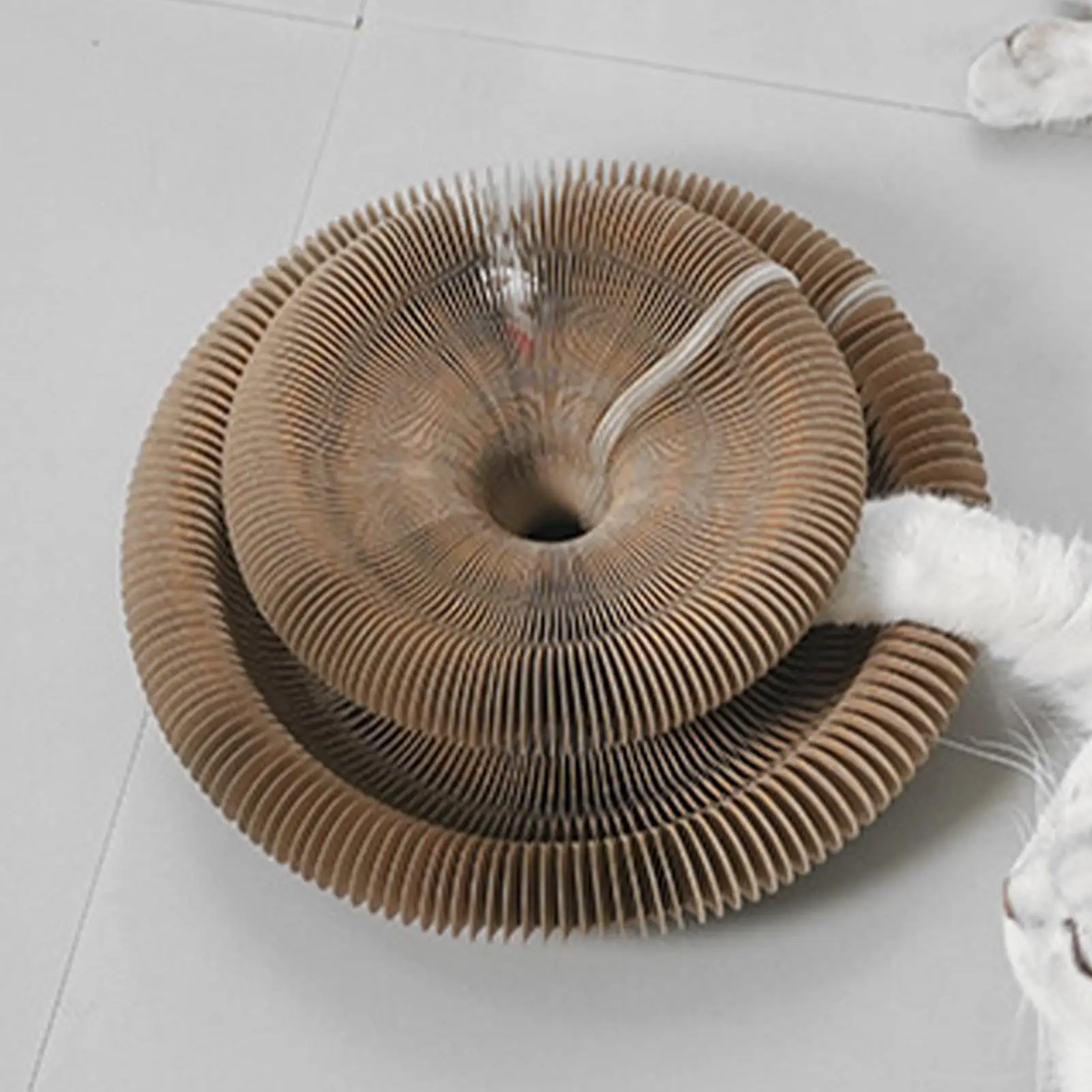 لوحة خدش للقطط من ماجيك أورجان، لعبة تفاعلية للقطط مع كرة قابلة للتطوير، لعبة خدش للقطط المموجة المستديرة، مستلزمات ألعاب هريرة