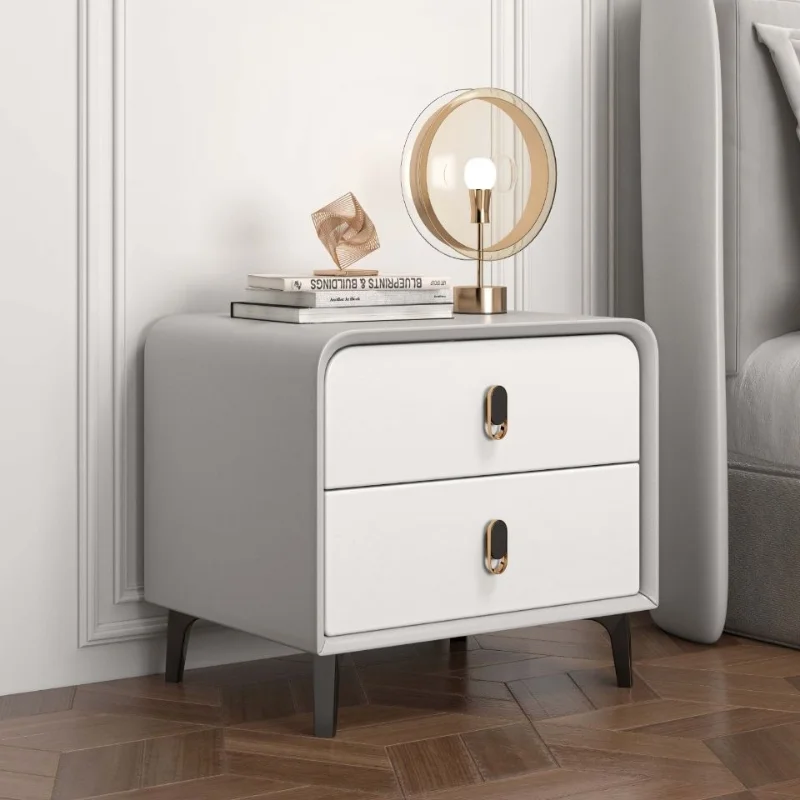 

Dressers Bedside Table Solid Wood Veneer Bedroom Locker Simple And Environmentally Friendly Small Installation Bedside Cabinet