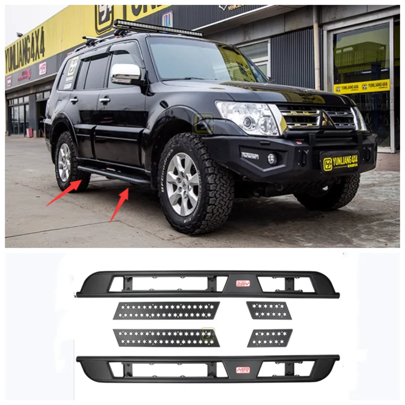 Fits For Mitsubishi Pajero V93 V97 High Quality Tungsten Steel Running Boards Side Step Bar Pedals