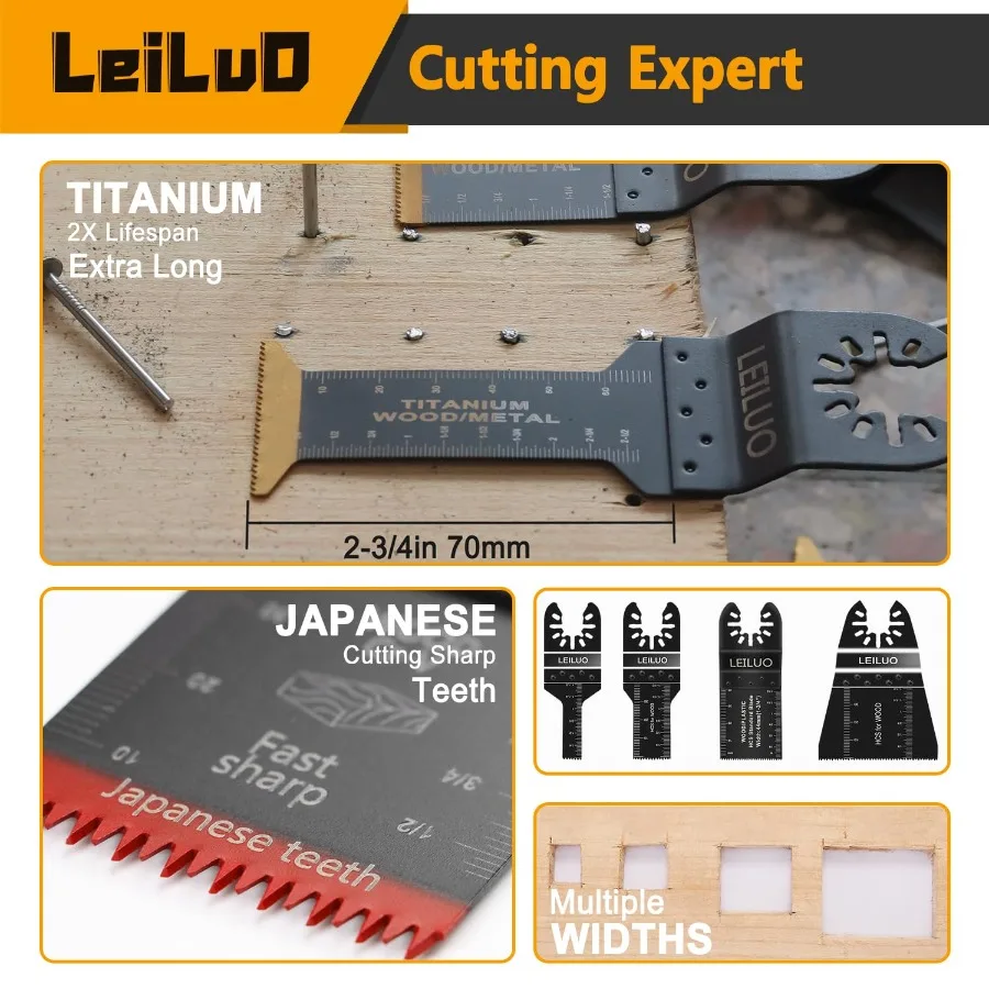 134 Pcs Multitool Blade Kits for Oscillating Tool with Storage Bag: HighPerformance Cutting Sanding and Scraping Accessories Co