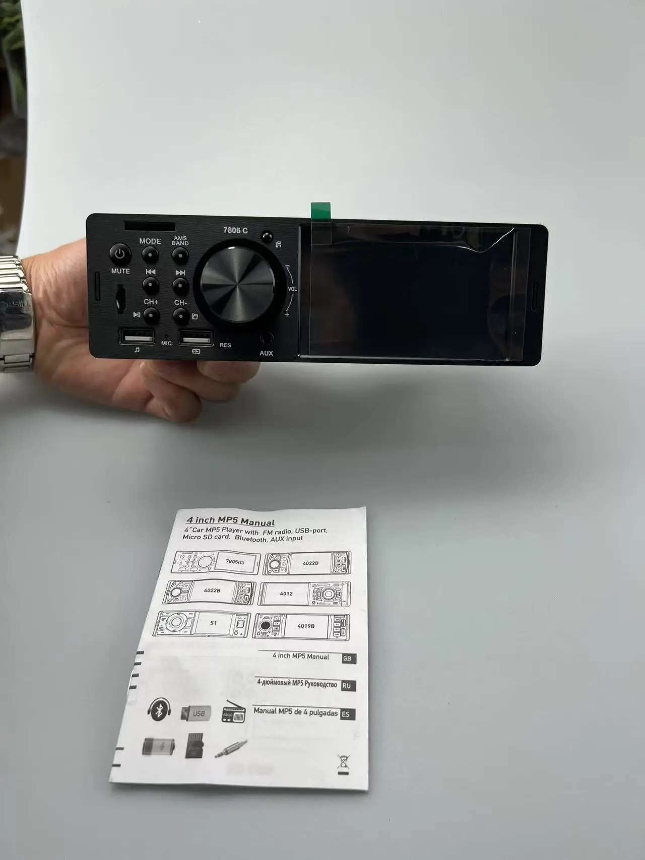 

1 Din 4.1" IPS touch screen Car MP5 Player TF USB AUX Dual USB BT Colorful button lights FM Radio Video output Car Stereo