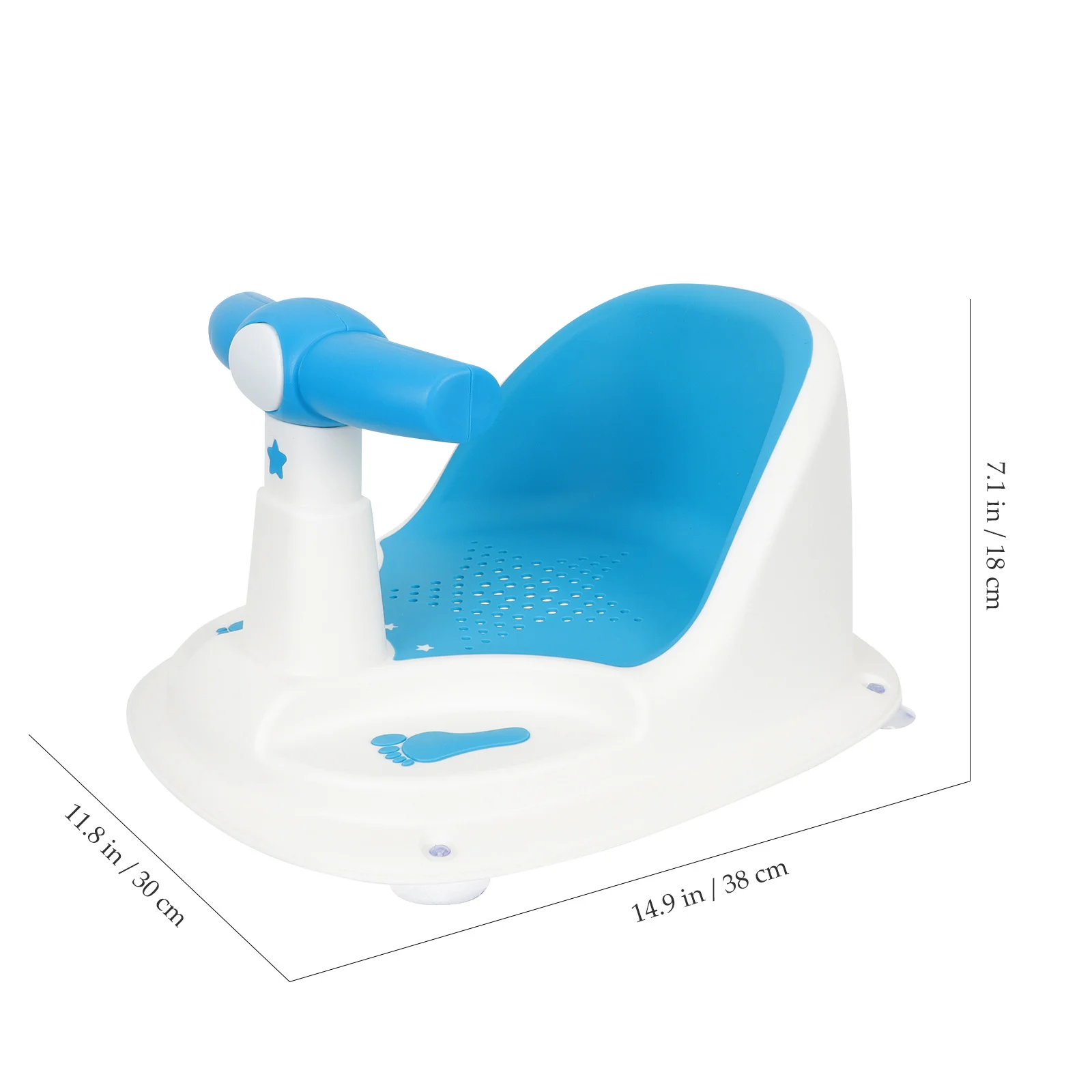 

Baby Bath Seat Baby Shower Chair with Backrest Stable Suction Cup Toddler Bathing Seat Sit Up Bath Seats for Babies Sitting Up