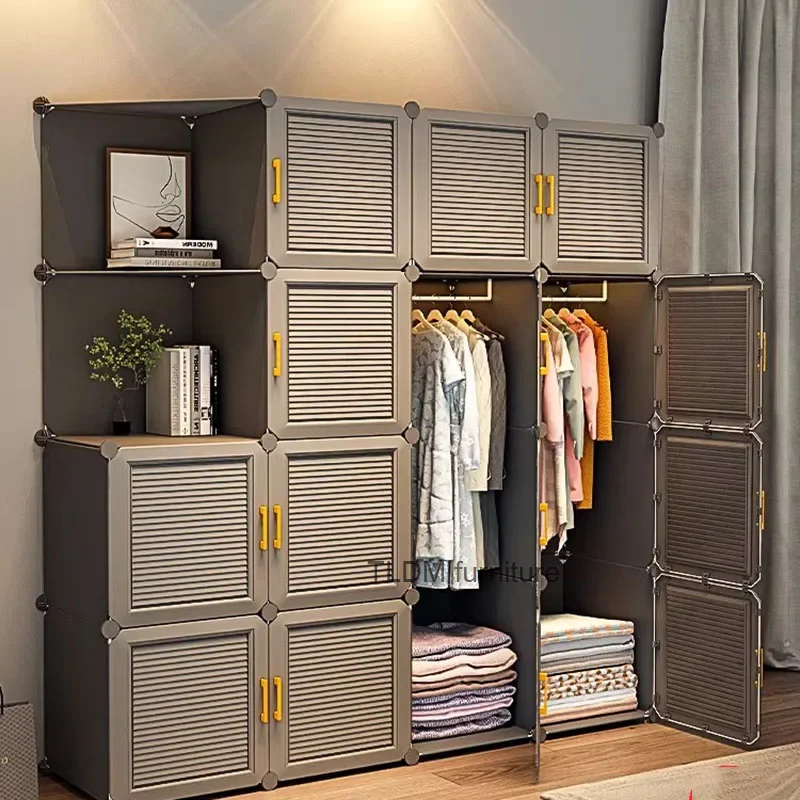 

Plastic Cabinet Wardrobe Storage Clothes Partitions Nordic Closet Minimalist Modern Watches Cheap Small Armario Trendy Furniture