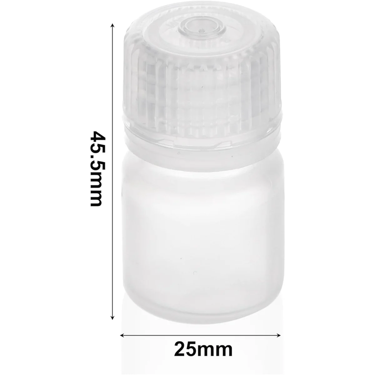 50 Pcs 8Ml Plastic Bottle, Wide Mouth Reagent Bottle, Small Empty Bottles, Polypropylene Sample Bottle