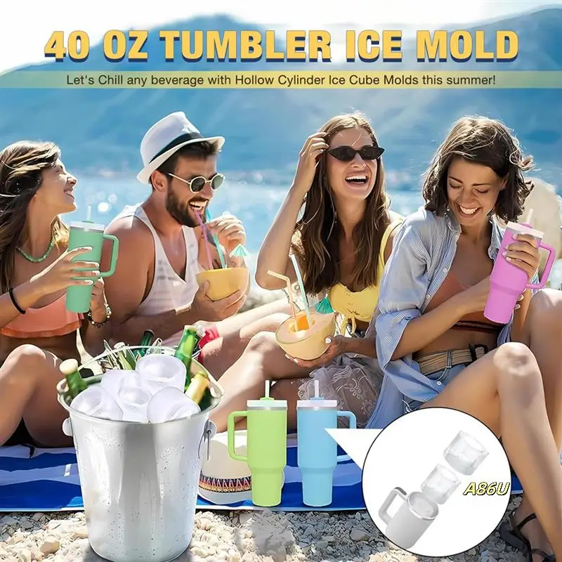 

Cylinder Shape Ice Cube Mold 3 Pcs Silicone Cylinder Ice Mold With Lid And Bin Easy Fill And Release Ice Maker For Whiskey