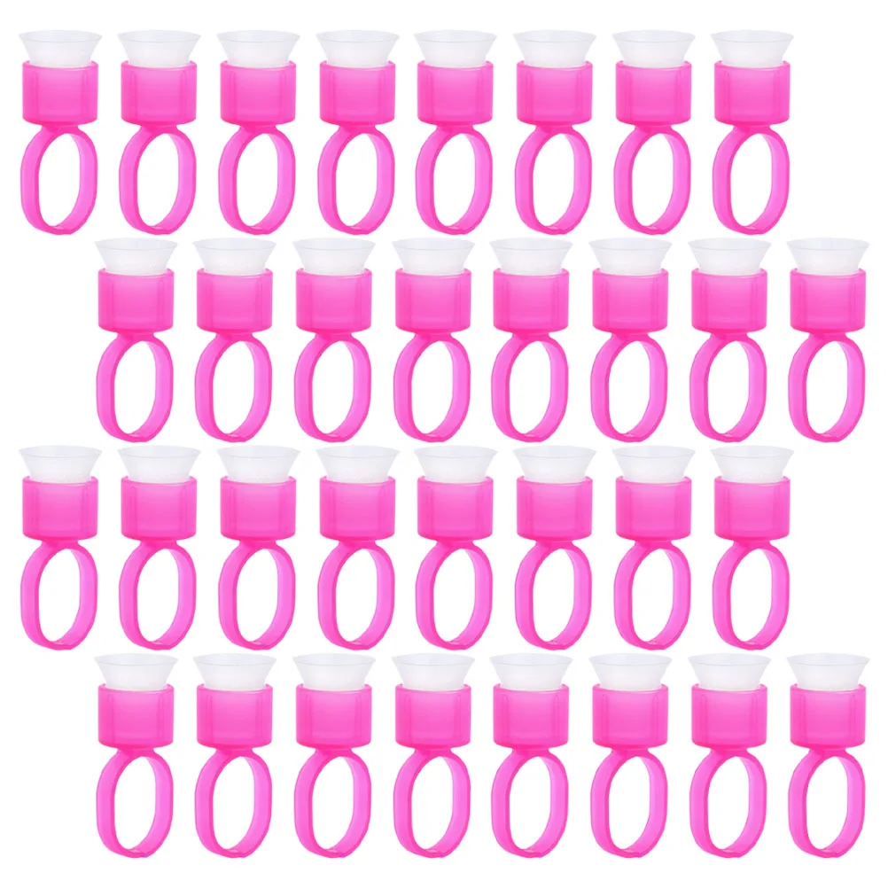 50 szt. Pierścieni na klej do rzęs, odporne plastikowe pojemniki na klej do rzęs, akcesoria do przedłużania rzęs, pierścienie na pigment do tatuażu.