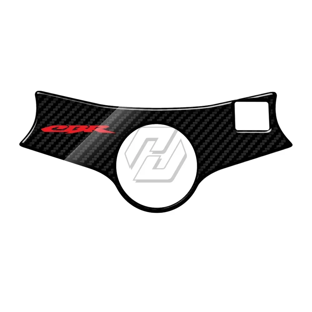 Defender triplo giogo superiore effetto carbonio 3D per adesivo forcella anteriore moto Honda CBR600 1999-2002