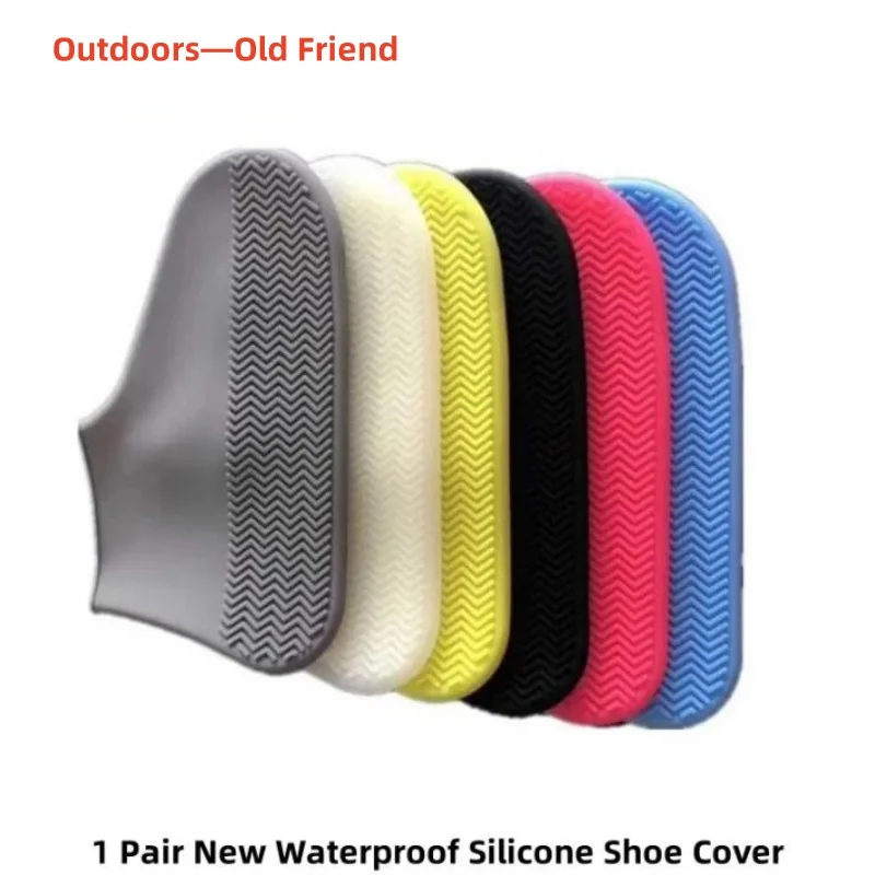 

New Waterproof Silicone Shoe Cover Recyclable Boot Cover Protector Elastic Non-slip Textured Sole For Outdoor Rainy