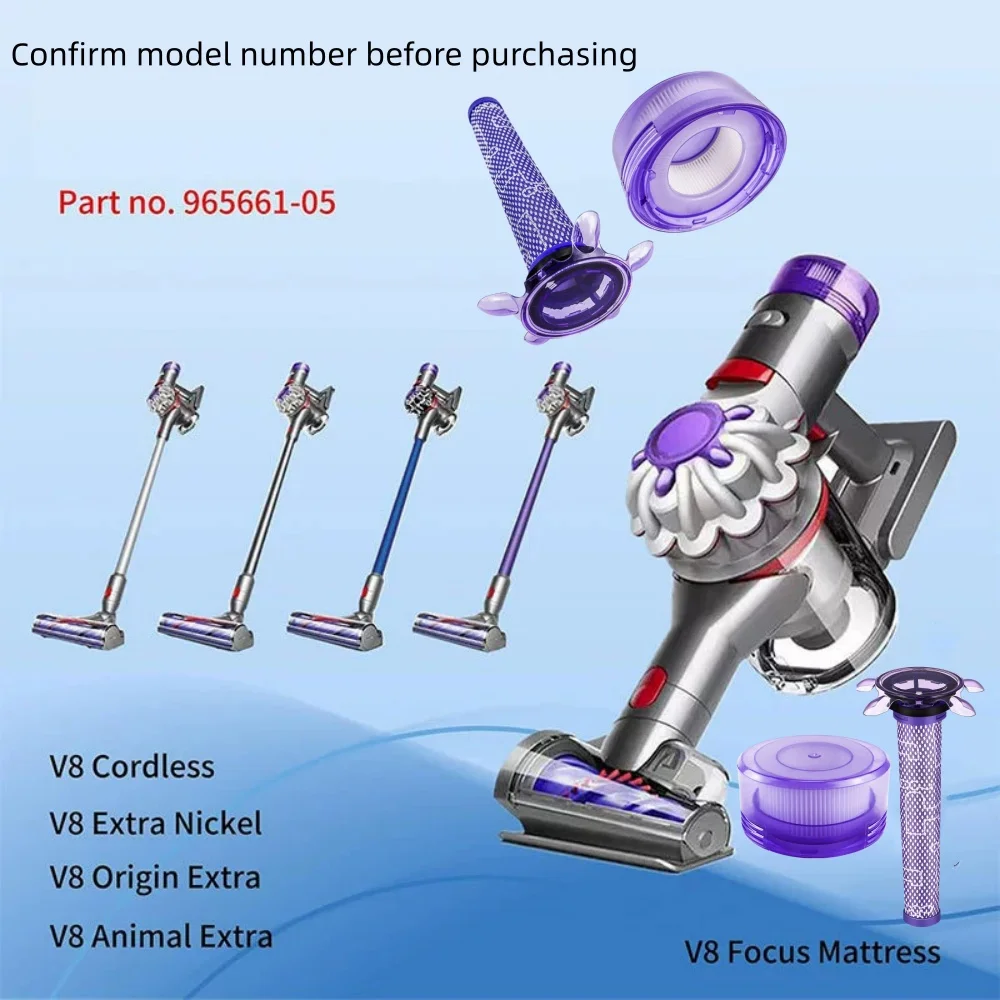Suitable for Dyson V8 FOCUS MATTRESS/ SV25/SV37/V8 Animal Extra /V8 FOCUS Vacuum Cleaner Upgraded V8 Filter Element Accessories