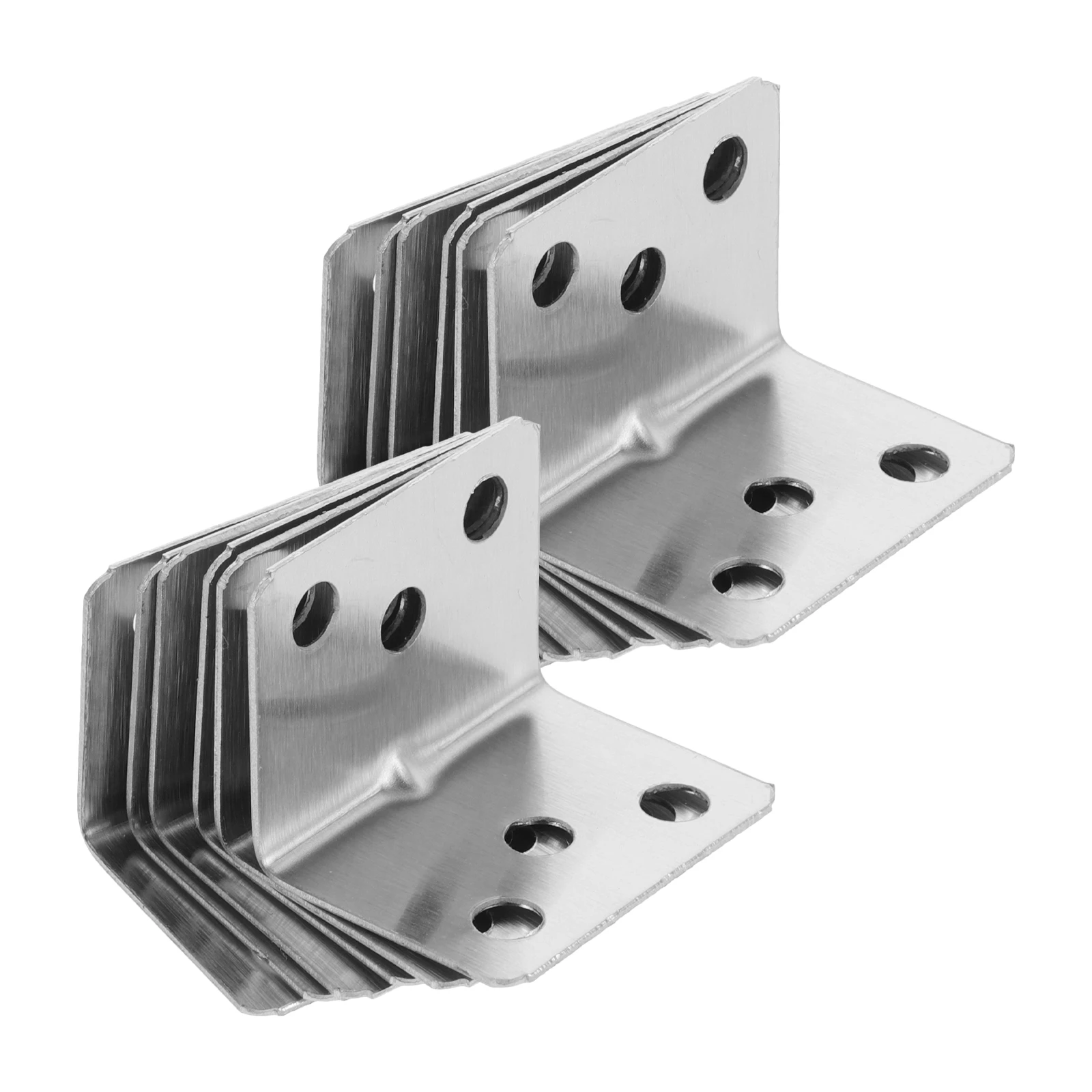 

12pcs Stainless Steel Corner Brackets Heavy Duty Shelf Support Metal L Brackets for Wood Furniture Bookshelves Storage Display