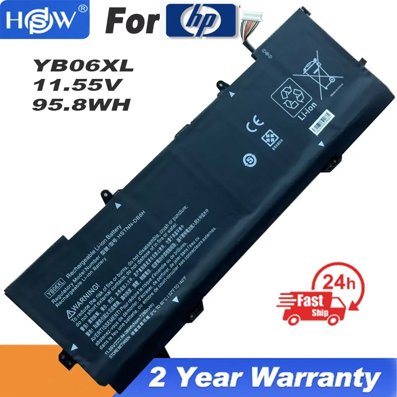 

YB06XL 11.55V 84.08WH Battery For HP Spectre X360 15-CH002TX CH013TX CH070NZ CH034NG CH030NZ HSTNN-DB8H DB8V 928427-271 TPN-Q200