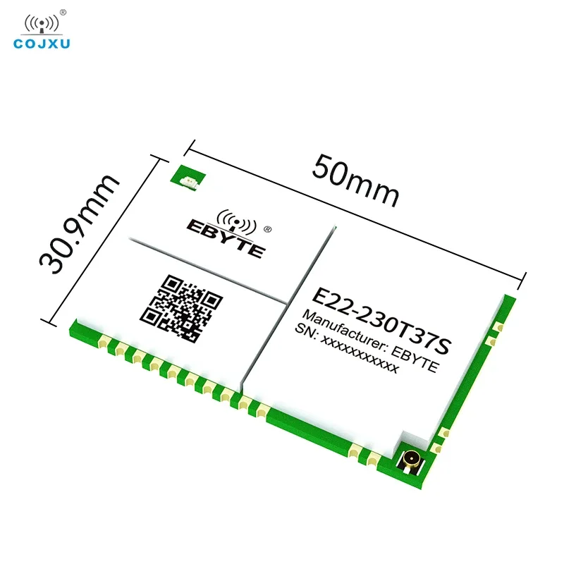 LoRa Wireless Module 230MHz COJXU E22-230T37S 5W Relay Network 25KM Long Range LBT RSSI IPEX/Stamp Hole SMD UART Module