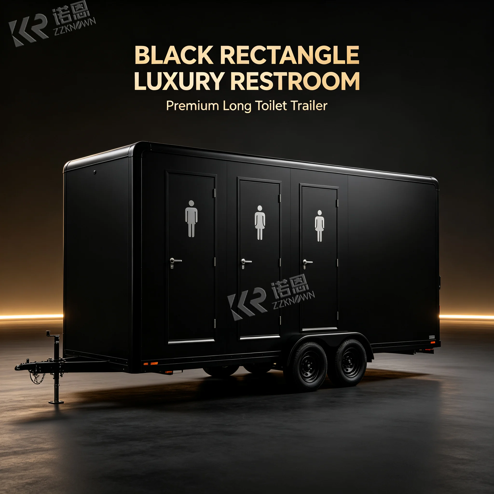 Portable Toilet Trailer Factory Direct Two Bathroom Portable Toilet Trailer High Quality Mobile Bathroom for Outdoor Events