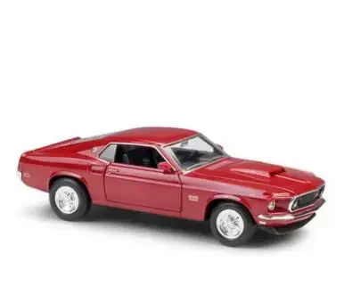 About 19CM 1/24 Scale Metal Alloy Classic Car Diecast Model 1969 Ford Mustang Boss 429 Toy Welly Collecection Toy for Kids Child