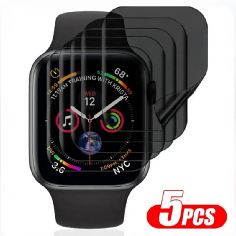 1-5Pcs Privacy Hydrogel Film For Apple Watch 4 5 6 SE 46mm 44mm 42mm 41mm 45mm 40mm Screen Protector For Series 11 10 9 8