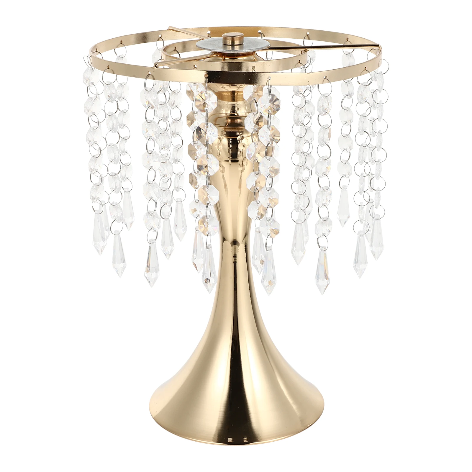 

Creative Crystal Decorative Holder for Wedding Party Iron Plastic Candlestick Elegant Centerpiece Home Decor Stand Gift