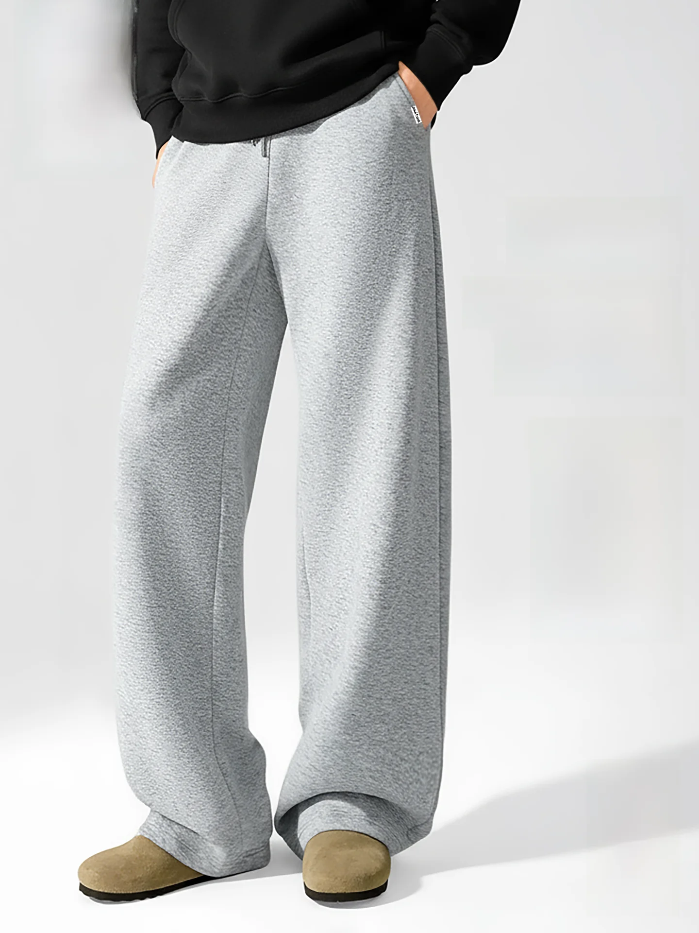 

Мужские повседневные брюки свободного кроя с широкими штанинами, прямые, утепленные, для осени и зимы, молодежные, для отдыха