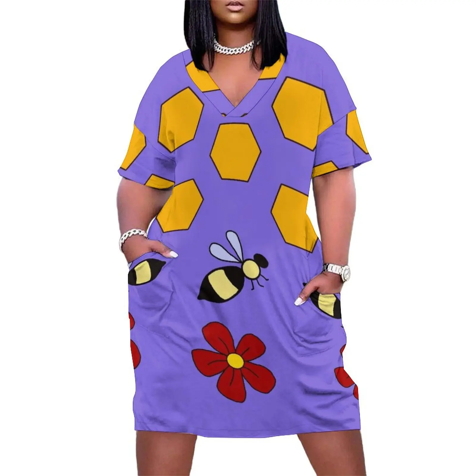 

Miss Frizzle In a Beehive The Magic School Bus Loose Pocket Dress Women's clothing summer dresses ladies 2025