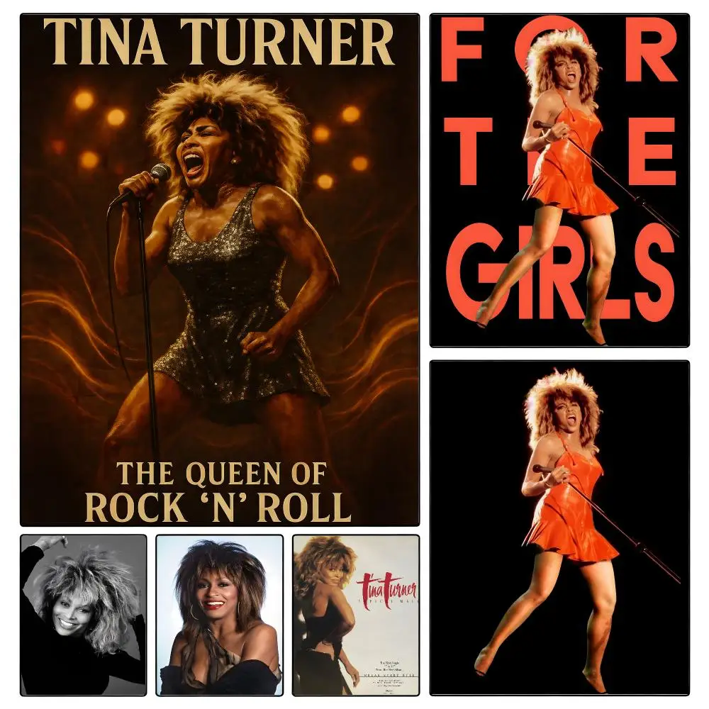music Tina Turner Poster Poster Waterproof HD Unframed Self‑Stick Decor Wall Art for Home Room Decoration Gift
