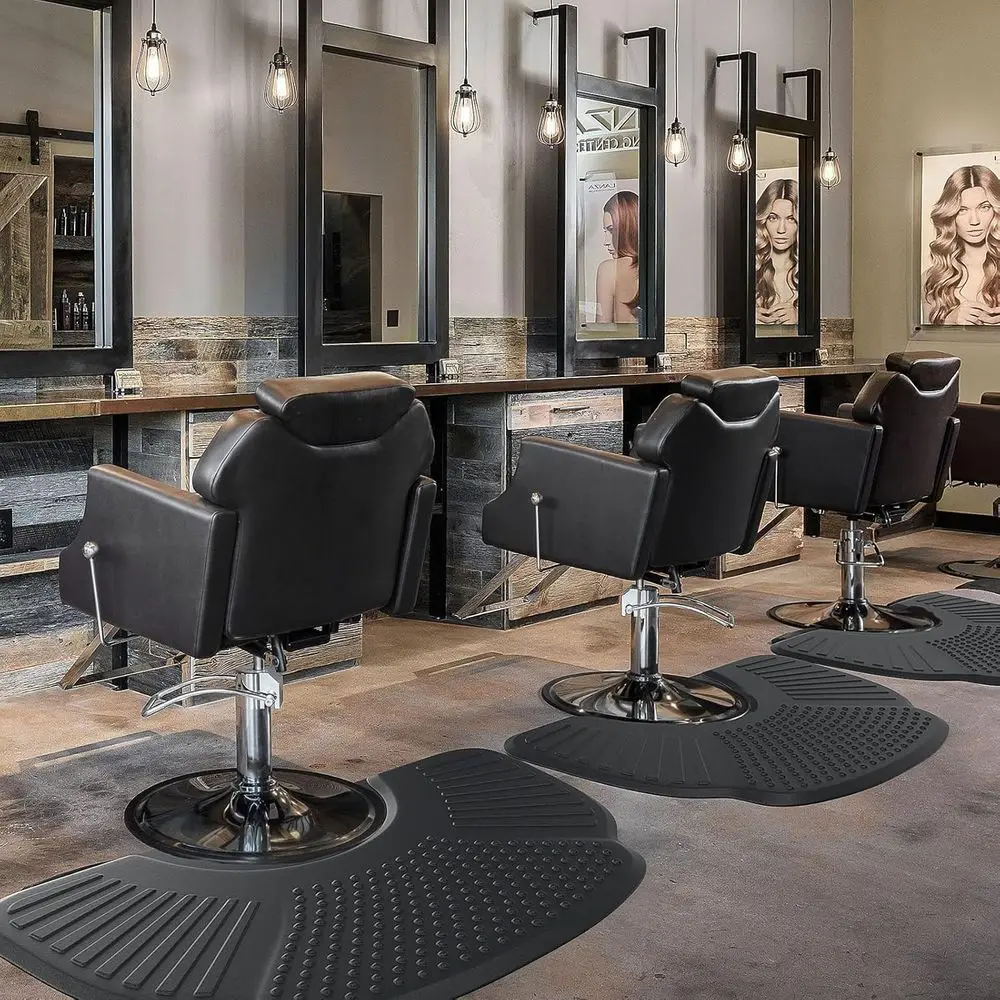 3.3' x 5' Anti-Fatigue Mat for Hair Stylist, 1 Thick, Comfort Barber Shop Beauty Floor Mats Under Styling Chair