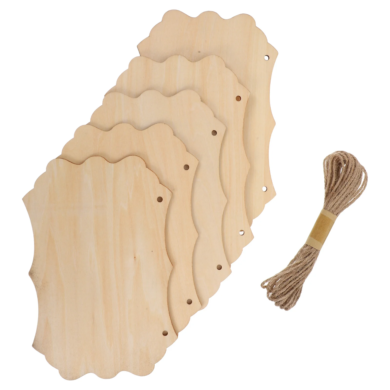 

1 Set Blank Signs Unfinished Solid Wood Plaque For Diy Crafts Painting Writing Wall Hanging Decor Rustic Farmhouse Style Large