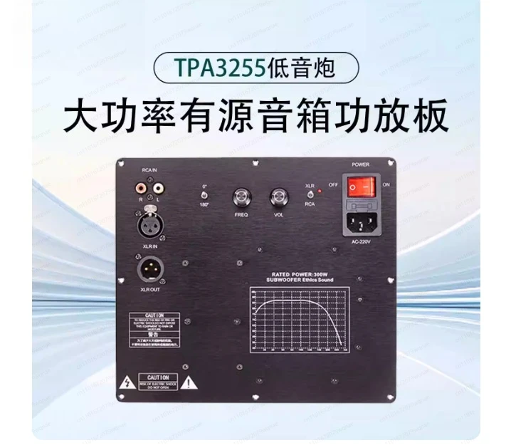TPA3255 Subwoofer Active Speaker Amplifier Board – Integrated Heat Sink with Burn-Grade Capacitors & Advanced Inductors
