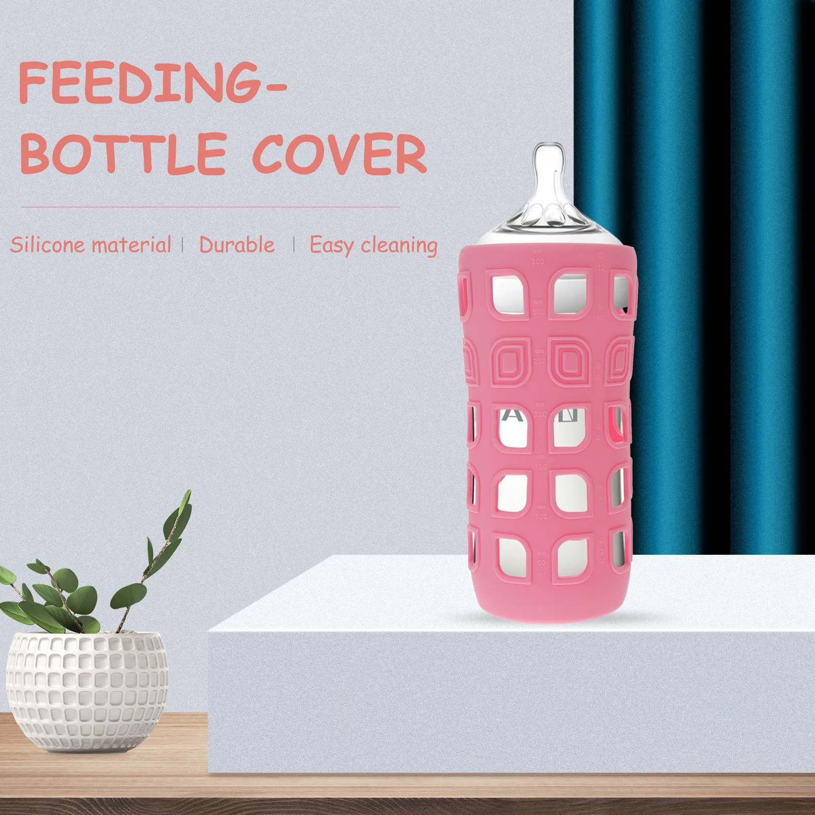 

1Pcs Bottle Cover Baby Silicone Feeding-Bottle Protective Sleeve Soft Lightweight Resistant Comfort Grip Home Outdoor