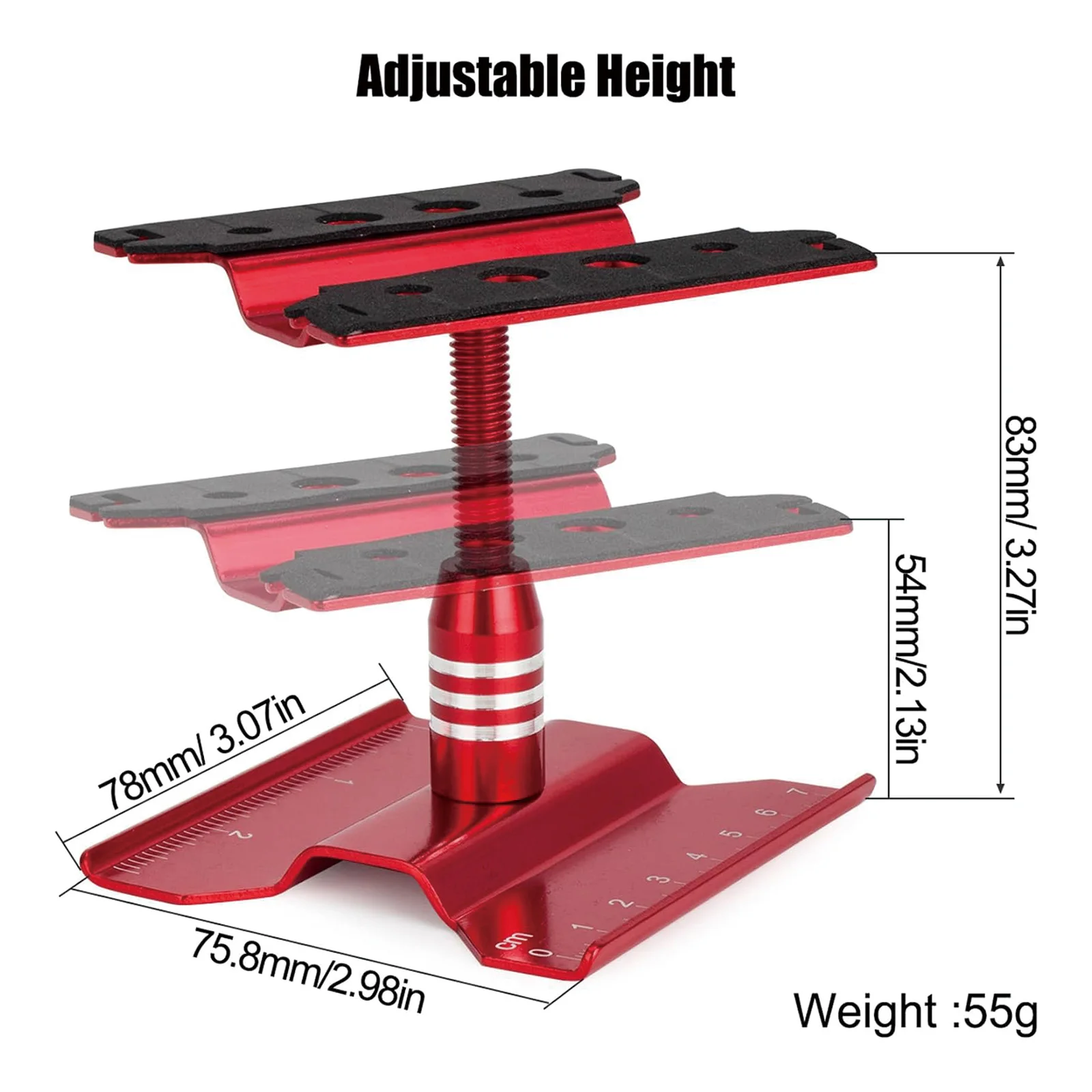 Aluminum Repair Station Work Stand Assembly Platform 360 Degree Rotating for 1/16 1/18 1/24 RC Crawler Axial SCX24 Traxxas TRX4M