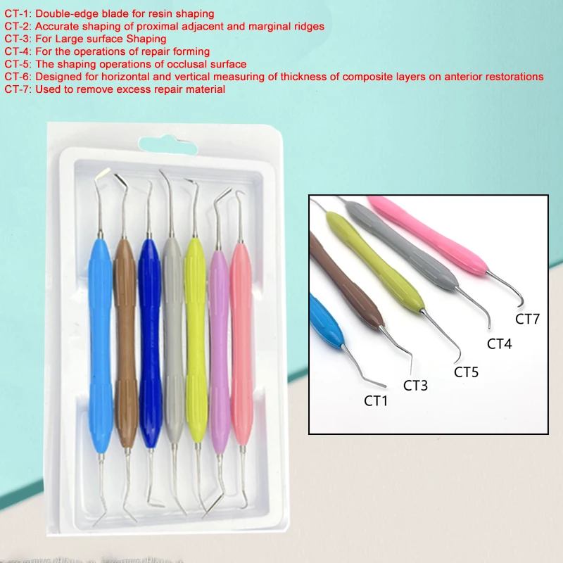 

Стоматологический композитный шпатель, инструменты для наполнения смолой для стоматолога, эстетическое восстановление, лабораторное оборудование, стоматологические инструменты