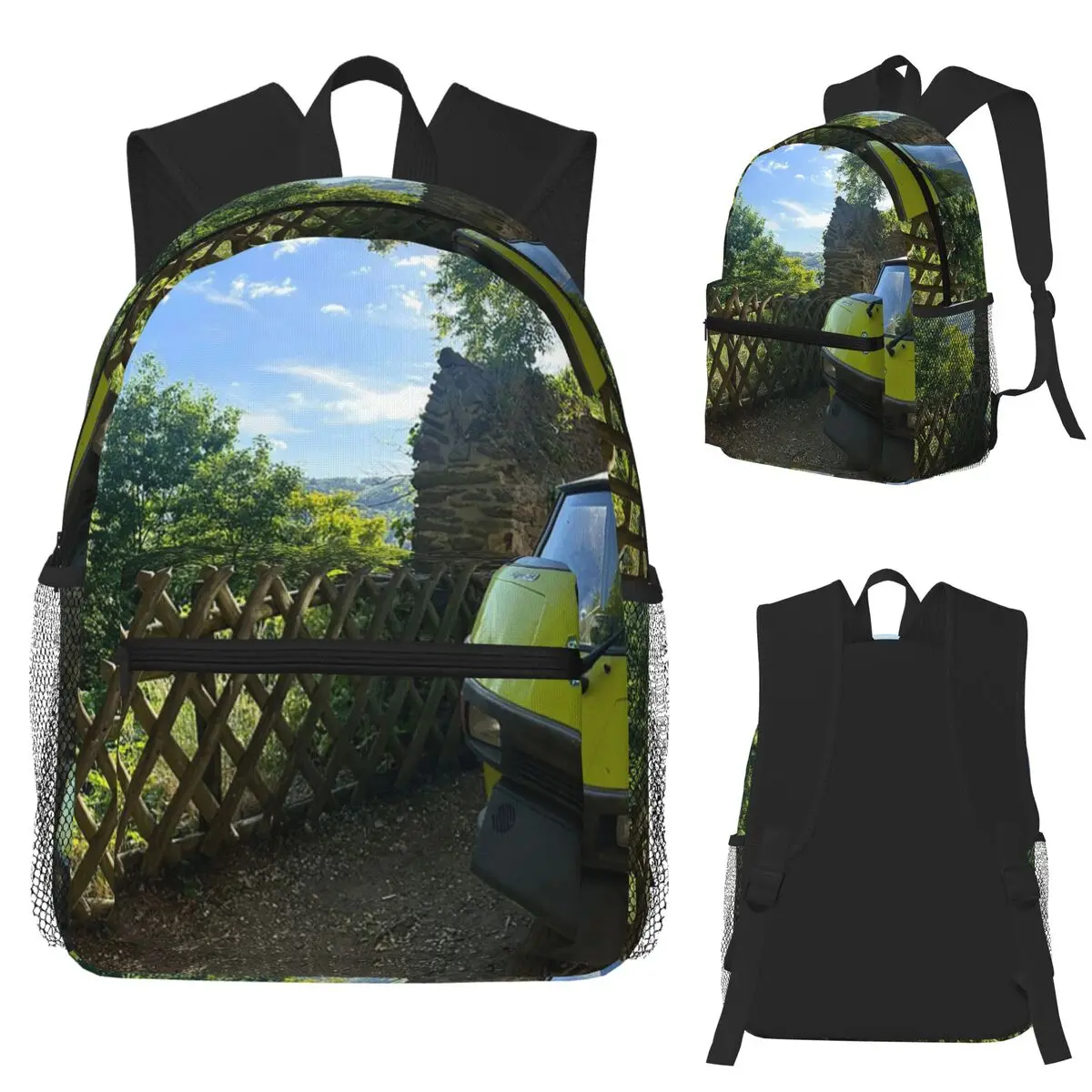 

European Countryside Student Backpack School Bag Hiking Travel Daypack for Men Women Fashion Bookbag Shoulder Bags