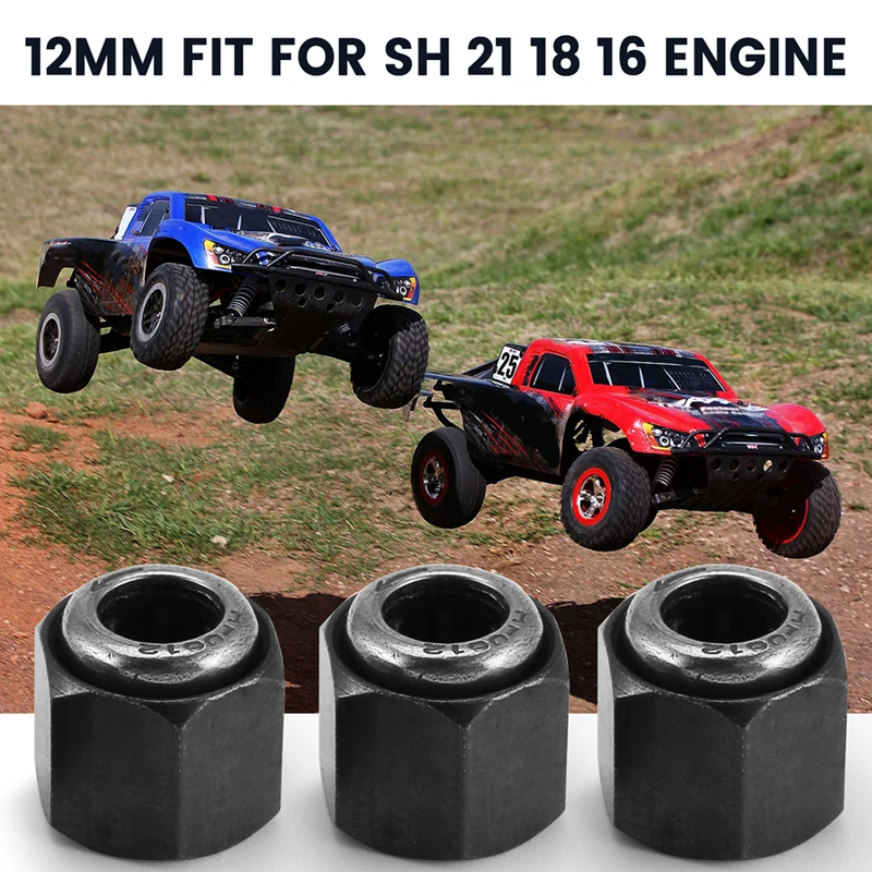 3 Stuks R025 12Mm Eenrichtingslager Zeskantmoer Voor Rc 1/10 HSP-RC Model Auto Buggy-Vrachtwagen Vx 28 21 18 16 Nitro Motor