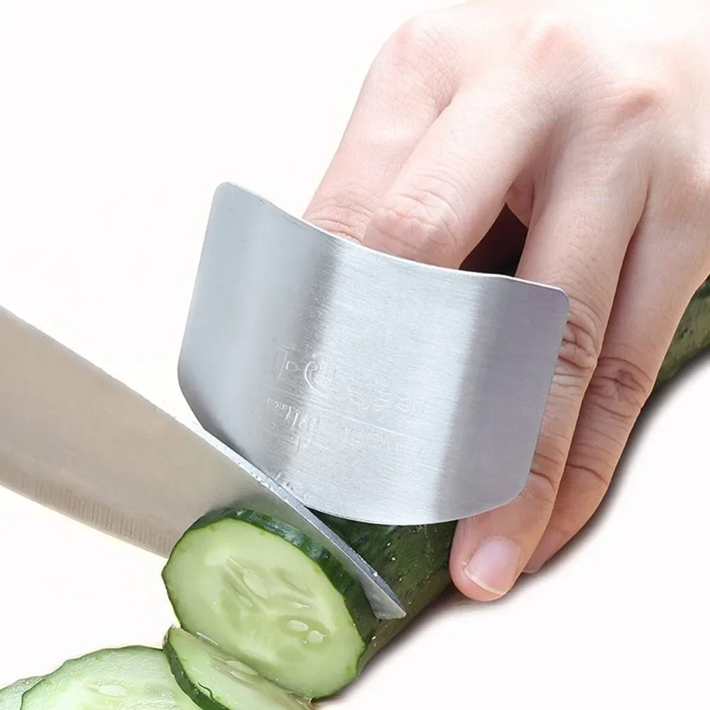 Stainless Steel Finger Guards for Cutting, Hand Protector Finger Protector Avoid Injury, Safe Chopping Tools