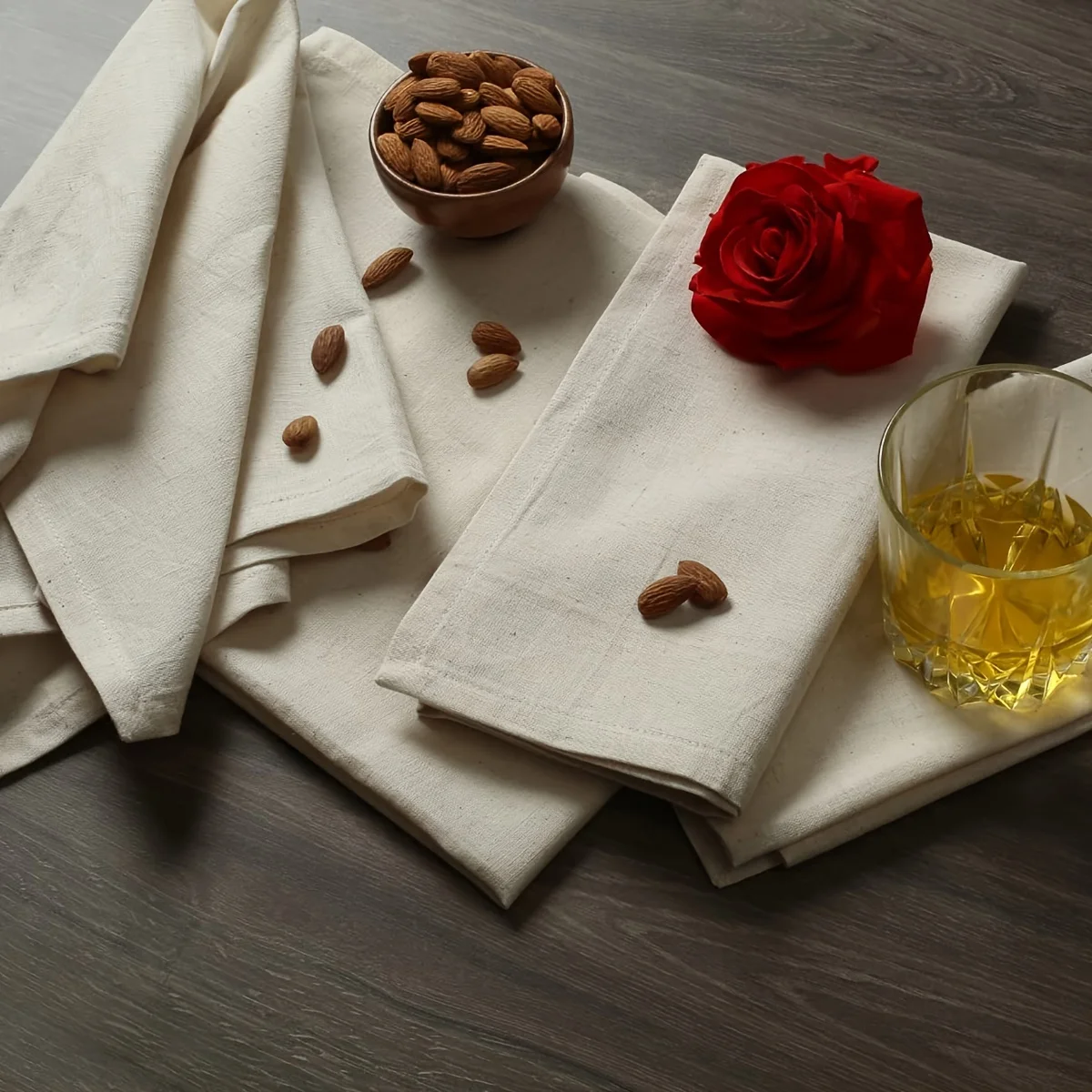 Set Of 6/10/12 45x45cm Tablecloth Napkins, Durable Polyester Thickened Pads, Reusable Kitchen, Dining, Holiday Decorations