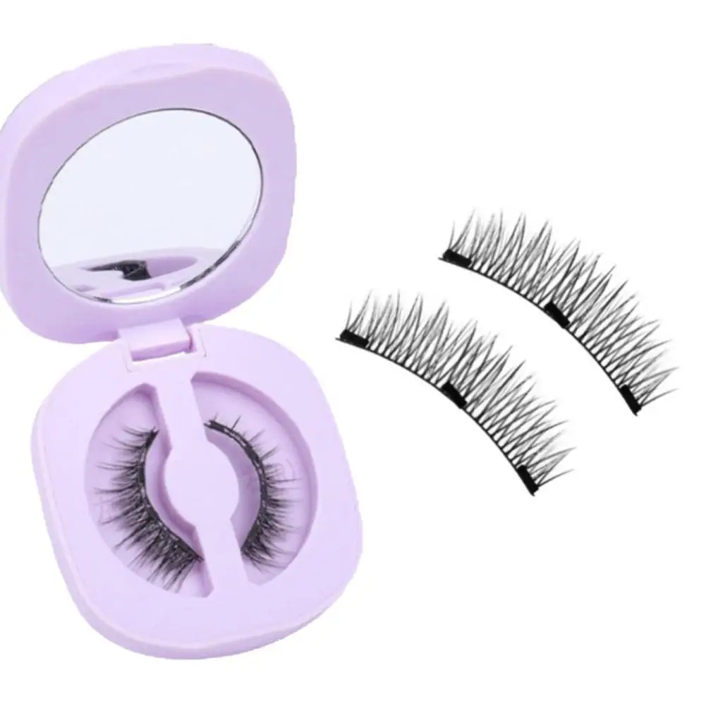 1pair Magnetic False Eyelashes With Tweezers 3D Natural Effect Magnetic Eyelashes Eyelash Tweezers Cosmetics Natural Mink Fake