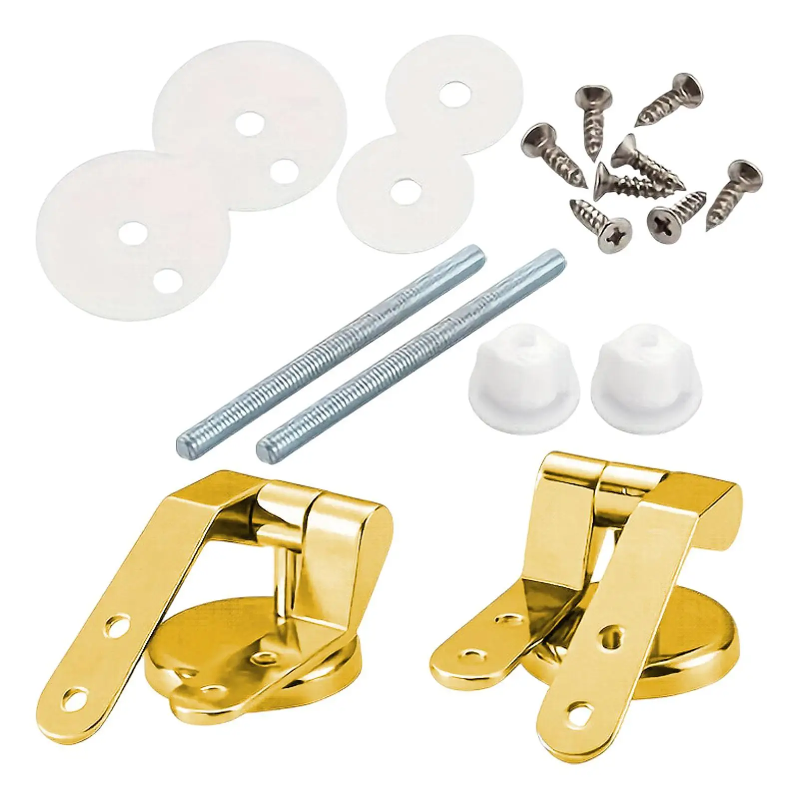 Toilet Lid Hinges Compact Zinc Alloy Thickened Fixtures General Fixing Bracket for Office Home Public Place Bathrooms Hotels