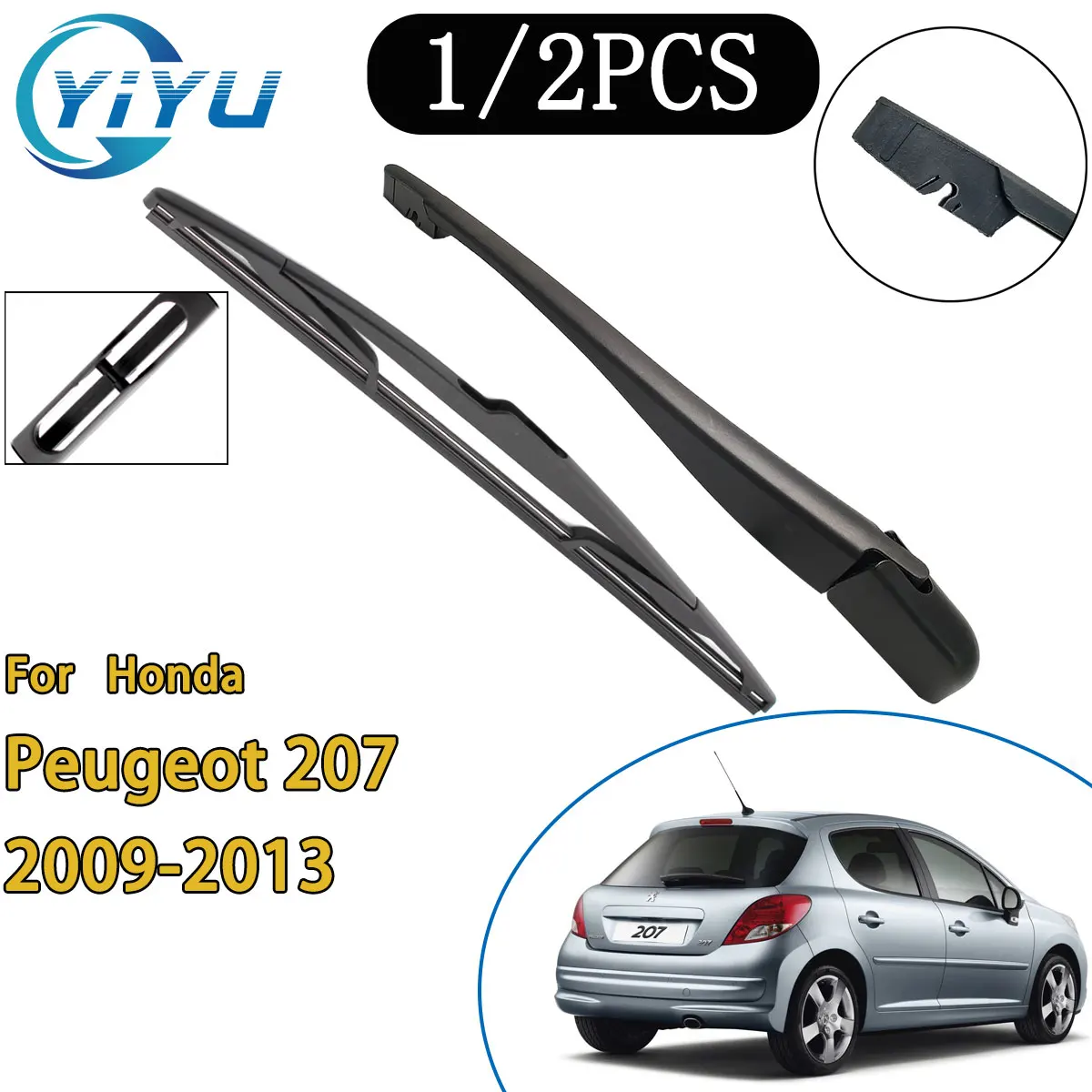 

1/2PCS Car Rear Windscreen Wiper Arm Wiper Blade for Peugeot 207 2009-2013 Car Accessories Accsesories