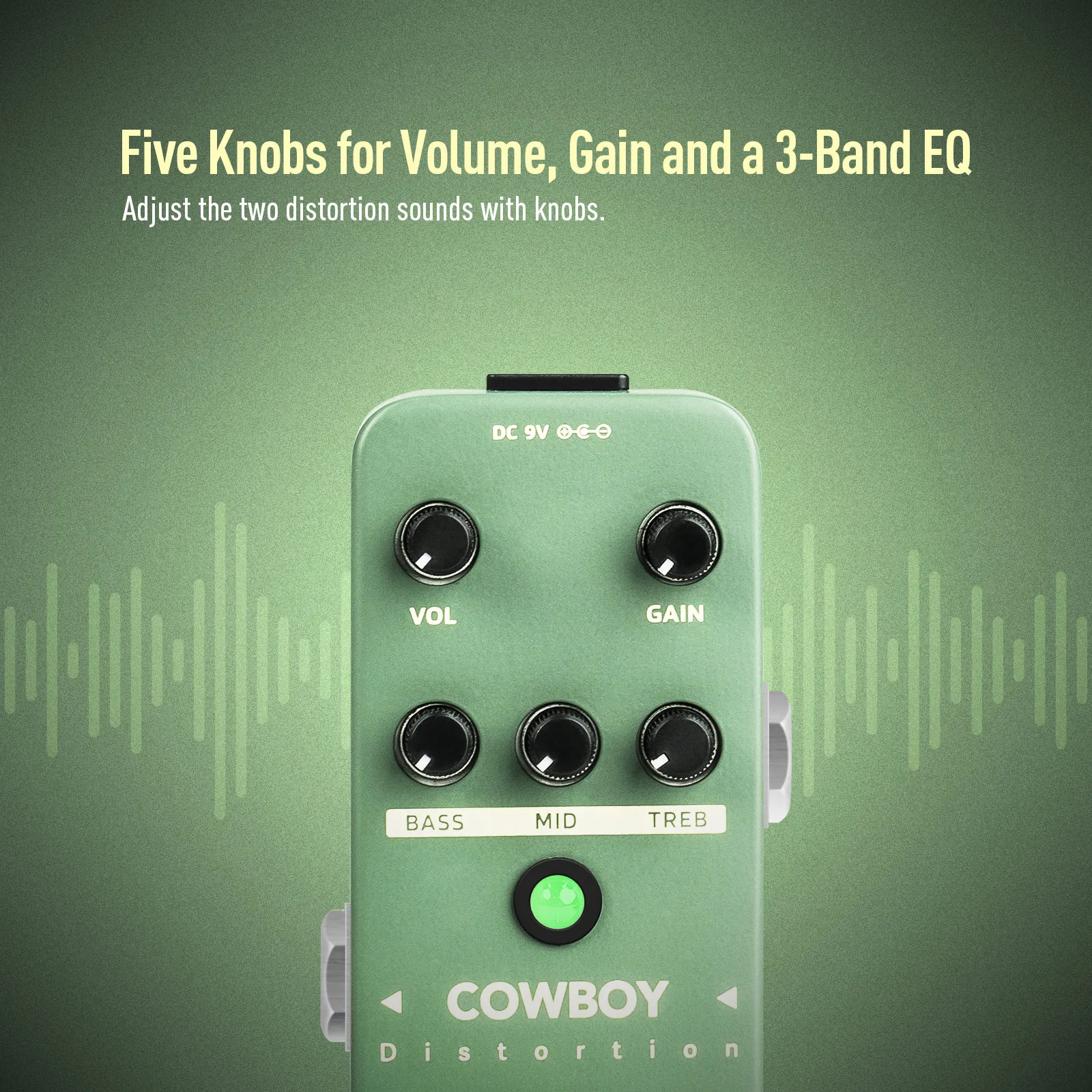 SONICAKE Cowboy Distortion High Gain Guitar Effects Pedal Two Modes Mid-frequency of The Normal Distortion QSS-25
