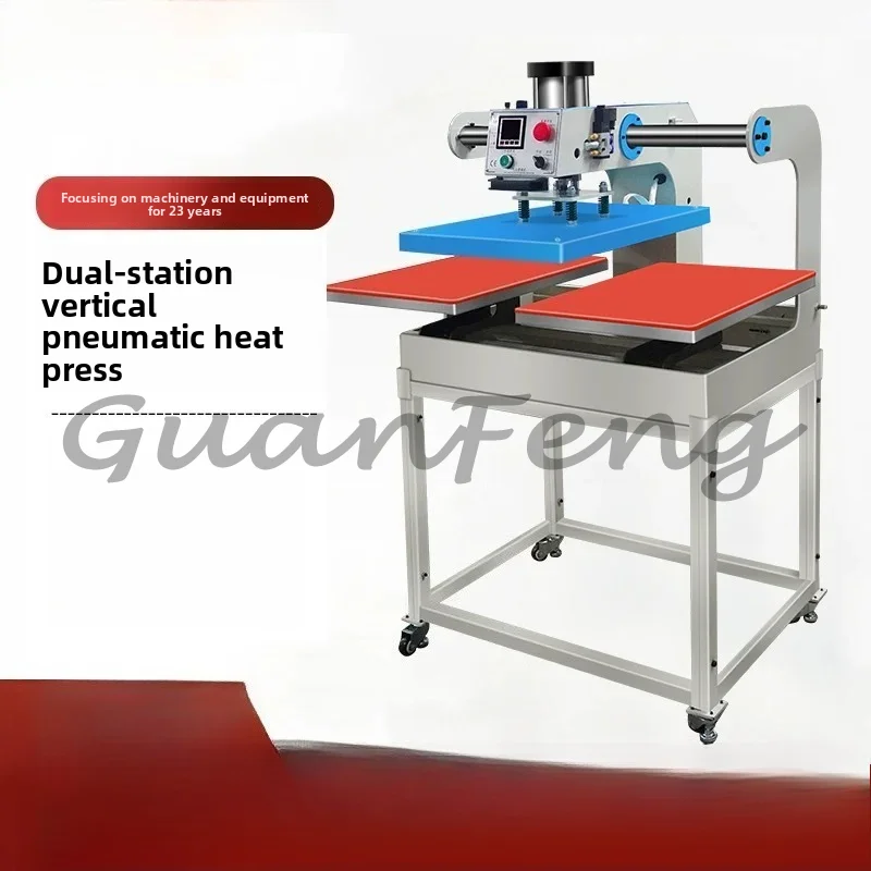 Double Station Pneumatic Heat Transfer T-shirt Heat Transfer Machine Pressing Hot Drilling Machine Clothing Printing Machine