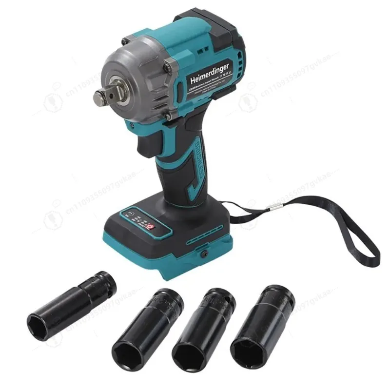 

18V 550NM 1/2 brushless cordless impact wrench compatible with makita battery for car, truck repair