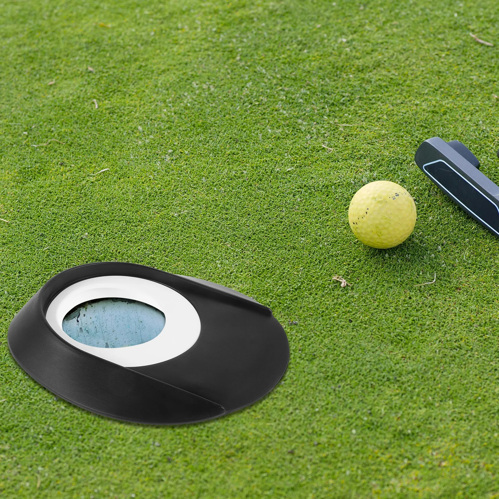 

Golf Training Indoor Putting Mat Portable Plastic Hole Cup Removable Plate Compact Practice Hole Cup Golf Putting Tool