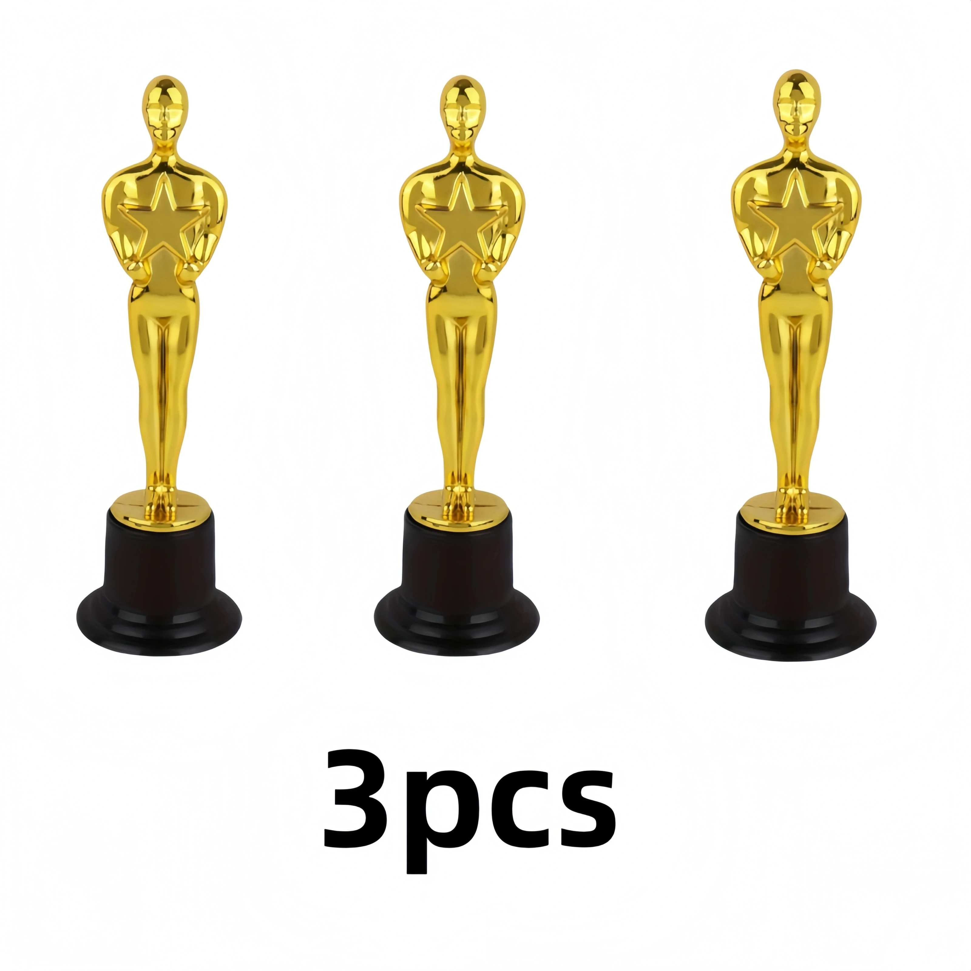 1/3/6/12 stuks Gouden Standbeeld Trofee Creatieve Plastic Oscar Trofee Galvaniseren Kleine Trofee Studentenprijzen - afbeelding 1