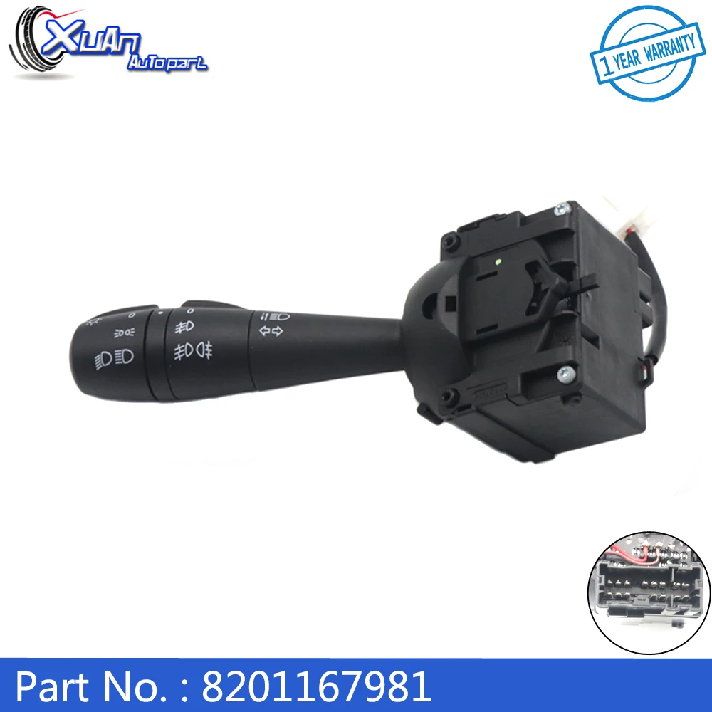 XUAN Steering Column Switch Light Switch 8201167981 For Renault Dacia LOGAN Renault Clio IV 4 TRAFIC III 3 SANDERO 255405005R