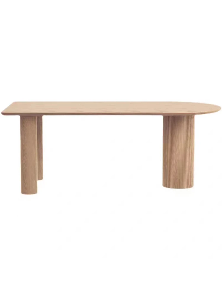 

Simple and luxurious solid wood island dining table and chair combination