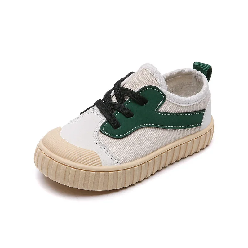 2024 New Children Casual Shoes Kids Matching Canvas Shoes Baby Shoes Fashion Student Sneakers Toes Capped Anti-kick Flats Cute