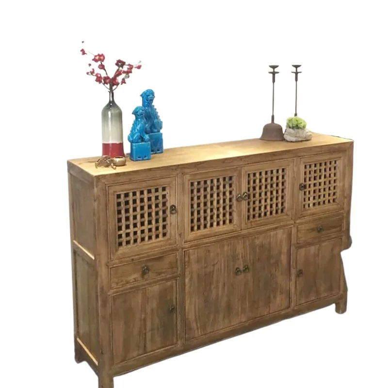 

Натуральные антикварные готовые изделия Шведский стол Резьба по переработанному дереву Ресторанный сервант