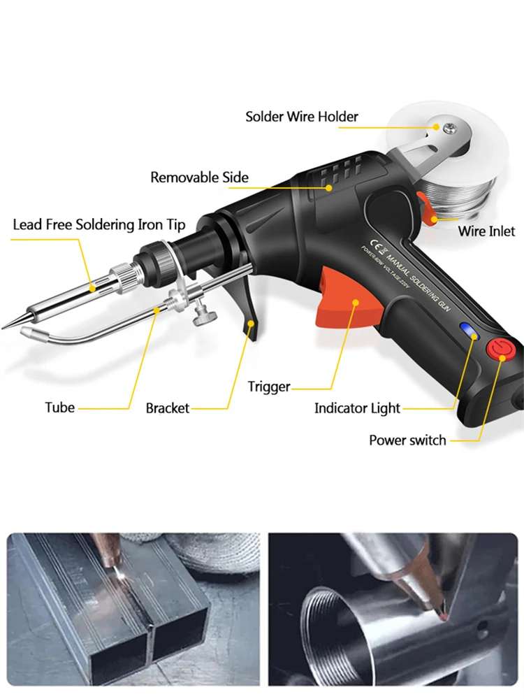 

Multi-Function Soldering Iron Soldering Gun Set Hand-Held Iron Welder 110V/220V Internally Heated Industrial Laser Welding Tools