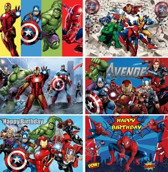 Superhero Photo Background Boy Birthday Party Super City Cospaly Photography Cake Table Decoration Studio Booth Props