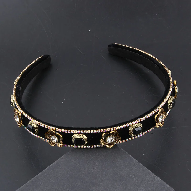 الفاخرة الباروك سبيكة حجر الراين يترك Headbands موضة حجر الراين Hairband رباط شعر فتاة أغطية الرأس 209