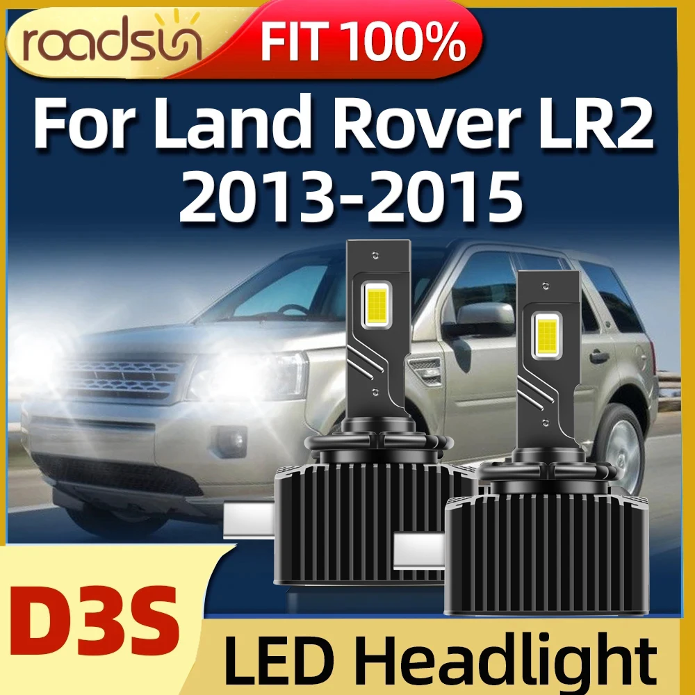 

Fit For Land Rover LR2 2013 2014 2015 2Pcs Car Light D3S LED Headlight High Low Beam Bulbs 6000K CSP Chip 1:1 Xenon