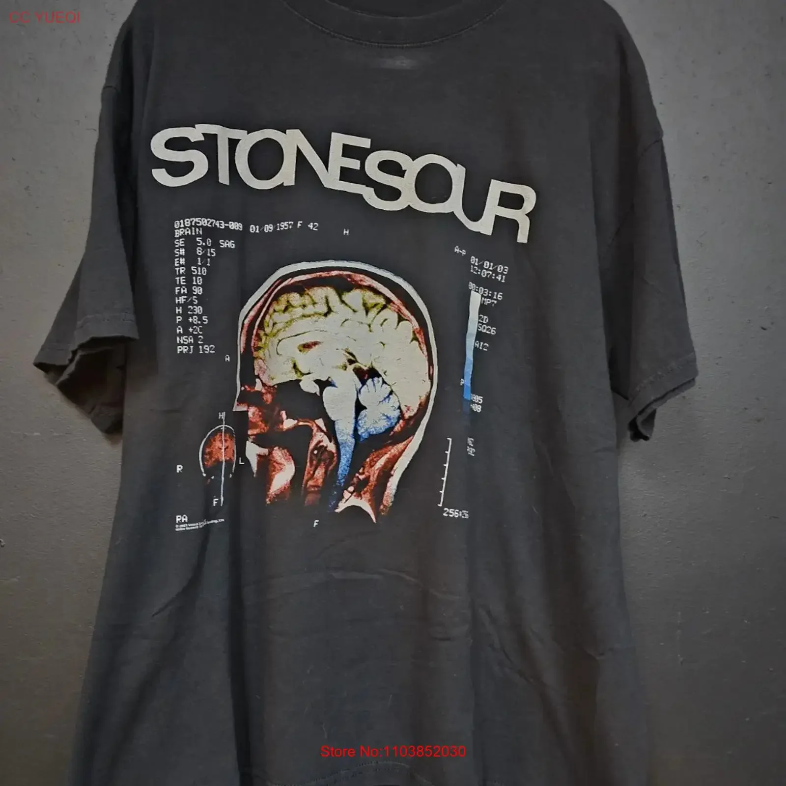 Y2K Stone Sour Band Tour T-Shirt Größe XL Vintage Washed Grafik-Oberteil für den Alltag Dehnbares, atmungsaktives Streetwear Unisex